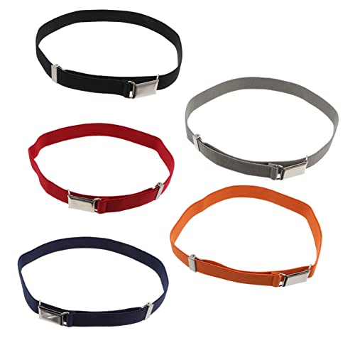 5 Pcs Adjustable Elastic Waistbands for Kids Stretchy Buckle Belts for Boys and Girls Comfortable Lightweight Children Waist Straps