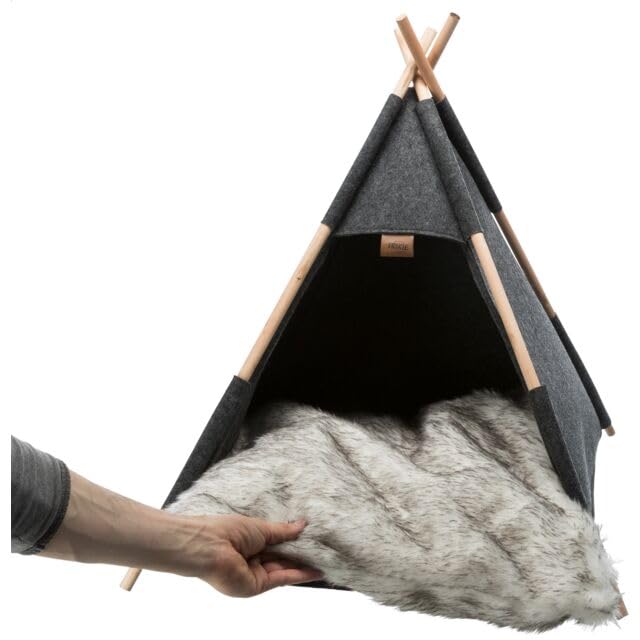 Tipi Höhle, Filz, 55 × 65 × 55 cm, Anthrazit
