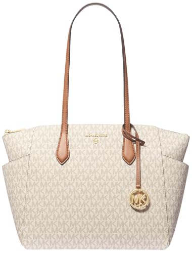 Michael Kors Bolsa Marilyn média com zíper superior, Baunilha/Bolota, One Size