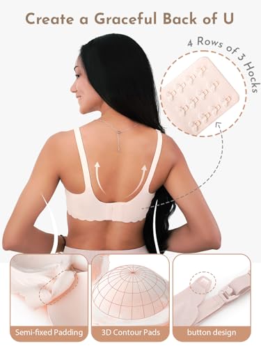 Image of Nursing Bras for Breastfeeding, Seamless Ultra Comfort Maternity Bra, Natural Shape Pregnancy Bras for Women