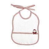 Bavetta da Ricamare BABBO cm 16x20 Bavetta Natalizia con tasca etamine da ricamare Cotone ...