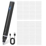 Cuteefun Electric Eraser, USB C Rechargeable Pencil Rubber with 220 Eraser Refills, 2 Sizes, Comfort Grip Rubber Pen for Drawing, Ideal for Artists, Students, Sketch, Engineers, Black