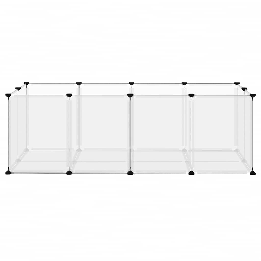 Jaula transparente de polipropileno y acero para animales pequeños, 144 x 74 x 46,5 cm, plegable y ampliable, para conejos, cobayas, hámsters, interiores, exteriores, viviendas y jardín