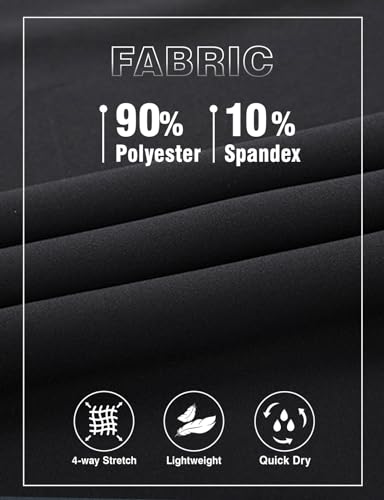 Tbmpoy Men'S Travel Hiking Pants Lightweight Athletic Pant Quick Dry Windbreaker Fishing Running Active Jogger Black Xxl thumb #3