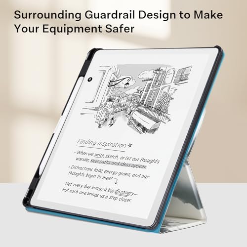 Image of CoBak Case for 11 inch Kindle Scribe 3rd Generation 2025, Kindle Scribe Colorsoft with Two Viewing Angles - All New PU Leather Cover with Auto Sleep Wake, Pen Holder. Ink Painting