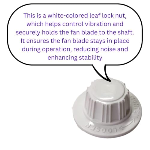 Image of 5 Leaf Fan Blade 16 Inch (400mm) with Lock Cap & 8mm Shaft | Universal for Table, Wall & Pedestal Fans | Multicolour Durable Plastic | Easy Install