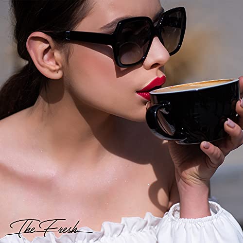 The Fresh Classic Square Oversized Frame Sunglasses Retro Fashion Designer Collection4