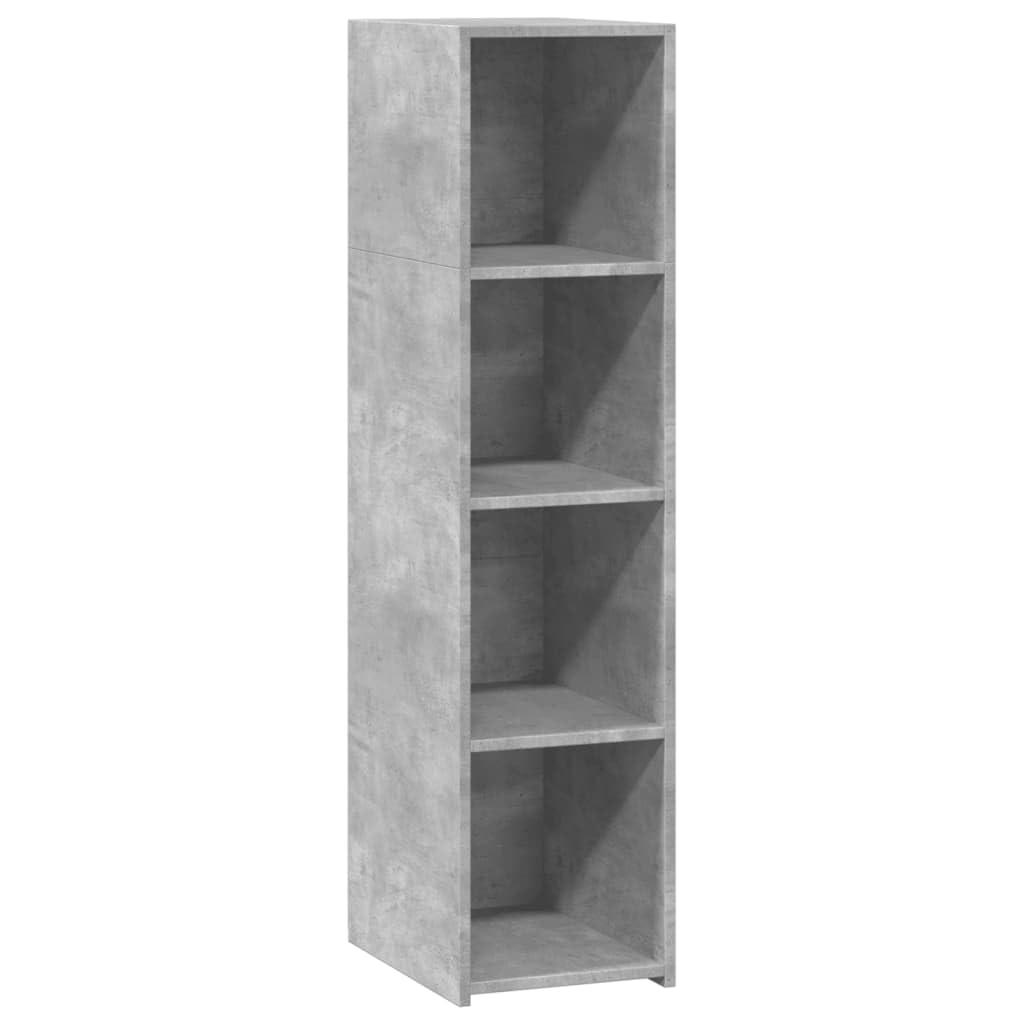 Madera ingeniería resistente Aparador almacenaje Gris 30x41x124 cm | Aparador alto madera ingeniería gris hormigón 30x41x124 cm armario almacenaje con puertas para salón dormitorio, mueble