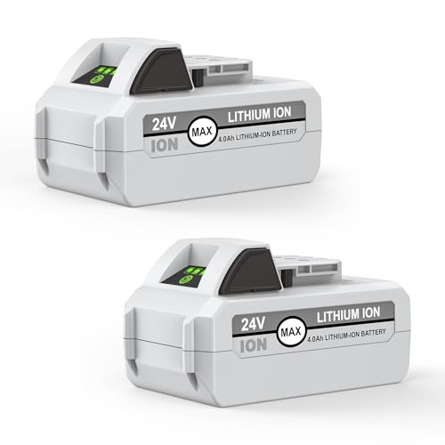 Replacement for Sun/Snow/Aqua Joe 24V iON+ Battery Lithium ion 4000Mah Compatible with Snow/Sun Joe 24VBAT-LTX 24VBAT-LTW 24VBAT-LTE 24VBAT 24V-X2-SB18 24VBAT-XR Cordless Power Tools 2 Pack