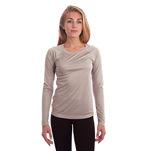 Vapor Apparel Women's UPF Long Sleeve Solar Performance T-Shirt Medium Athletic Grey