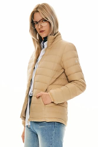 Orolay Women's Lightweight Packable Down Jacket Quilted Puffer Coat with Stand Collar3