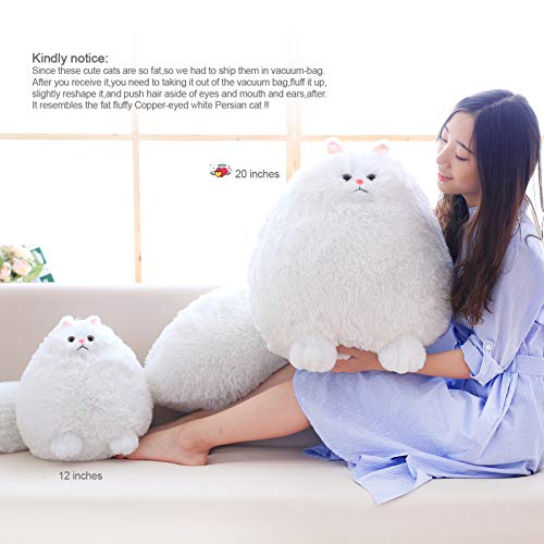 Image of Winsterch Giant Cat Stuffed Animal,Big Stuffed Animal 20 Inches Plush Cat Animal Baby Doll Birthday Gifts for Kids,Boys,Girls,Large Fluffy White Stuffed Cat Plush Toy