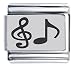 Music Note Laser Italian Charm