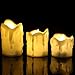 Produktbild Uonlytech Decoration geführte Kerzenlichter, flammenloses Flackern führten elektrische Tränenkerzen mit Fernbedienung, geführtes Teelicht für Halloween-Ausgangsparty (3pcs) Home Wohnungseinrichtung