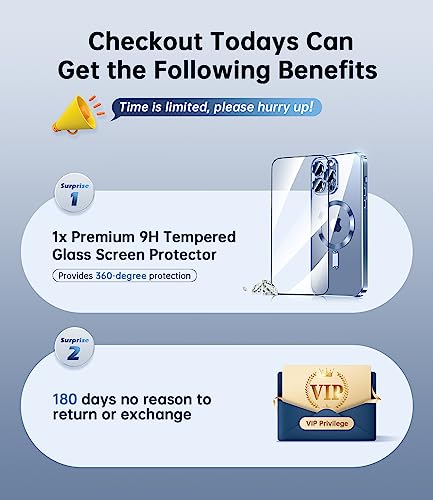 Waldeng IPHONE 13 PRO MAX CASE With Integrated Camera Lens Protection, [Seamless Work With Magsafe] [Metallic Glossy Soft Bumper], Diamond Clear Stylish Case thumb #1