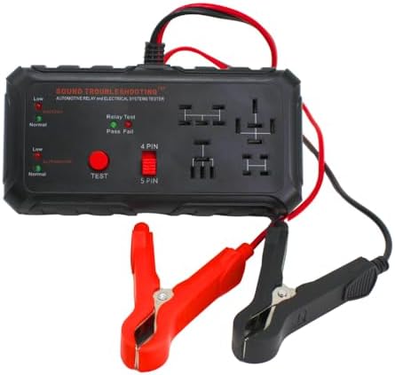 12V Automotive Relay Tester, Car Battery & Alternator Test Kit | Relay Switch & Circuit Inspector | Tests 4 & 5 Pin Relays | Battery Tester | Alternator Tester | Sound Troubleshooting | Patented