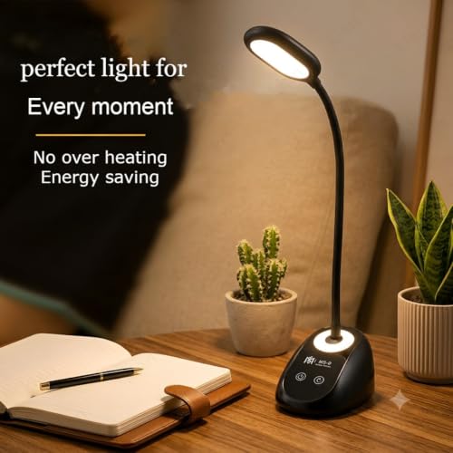 Image of Kian 3-in-1 LED Desk Lamp with Pen & Phone Holder,1200mAh Battery - USB Rechargeable Study Lamp with Touch Sensor, 3 Light Modes, Eye Protection & Warm White, (Pack of 1) (Lamp 5)