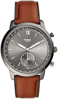 Fossil Herren Hybrid Smartwatch Neutra Leder Rotbraun
