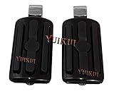 Motorcycle Premium Chrome Or Black Front Driver Foot Pegs Foot Rest With Male Mount Adapters For KAWASAKI ZX11R 2000-2001/ZX12R 2000-2005/ZX14R 2006-2015 (Gloss Black)