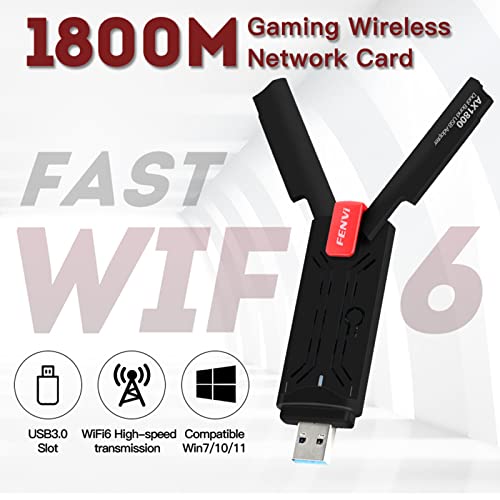 AX1800 USB3.0 WiFi 6 Adaptador 802.11 AX Dual Band Placa de rede sem fio AX1800Mbps 5Ghz 1201Mbps 2.