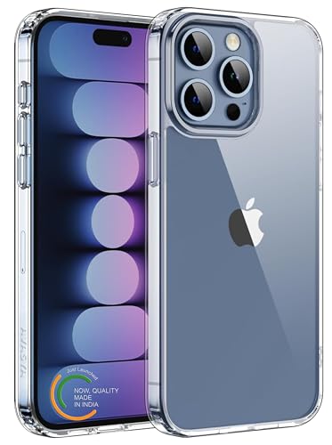 Image of Thermoplastic Polyurethane For iPhone Case 15 Pro,[Anti-Yellowing Technology] [Military Grade Drop Protection] Shockproof Slim Hybrid Phone Protective Case For iPhone 15 Pro-Crystal Clear