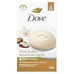 Dove Beauty Bar Soap for Nourished, Radiant Skin, Shea Butter, Enriches Skin, 106g 6 count