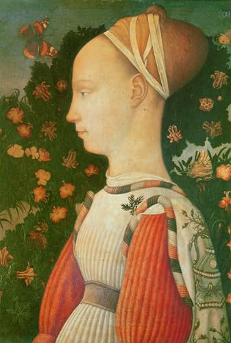 SERENDIPITP Pintura al óleo Clásicas Cuadro en Lienzo Decorativo Cuadro Retrato de Ginevra D'este de Antonio Pisanello para la Decoración del Hogar del Dormitorio 60x90cm