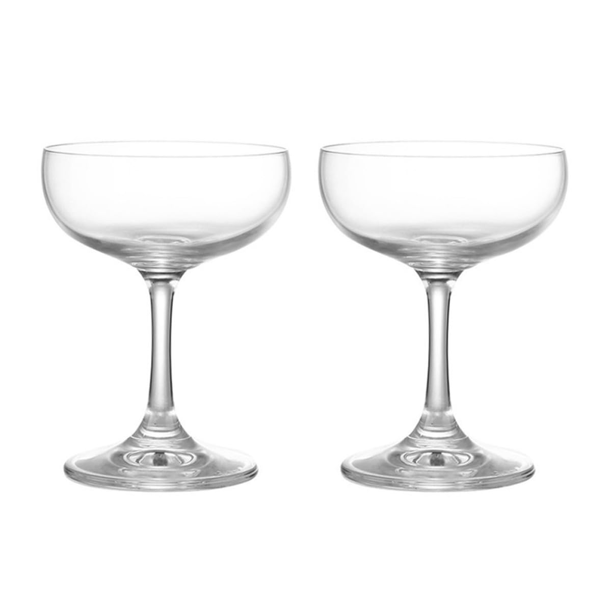 Copas de martini de cristal vintage de 2 piezas con diseño elegante para decoración hogareña