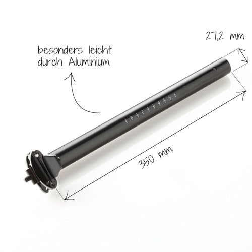 FISCHER Sattelstütze Patent, Durchmesser 27,2mm, Aluminium, schwarz