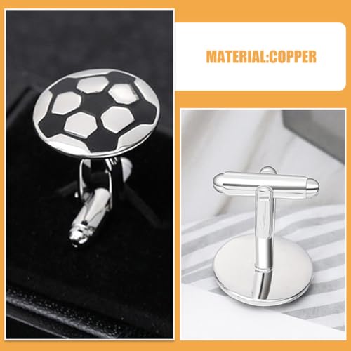 Set de 4 Mancuernillas de Fútbol para Hombre miniatura 3