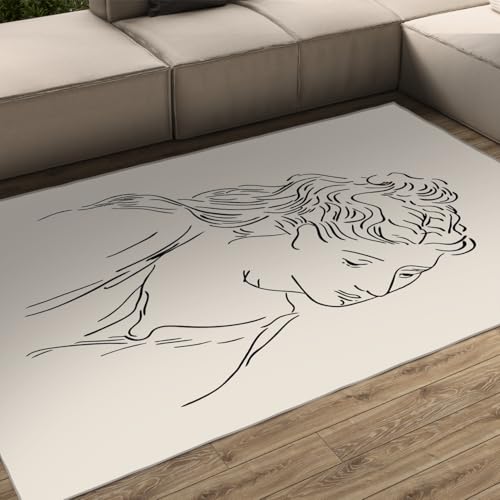 Tapis de sol antidérapant Picasso 160x230cm lavable en machine