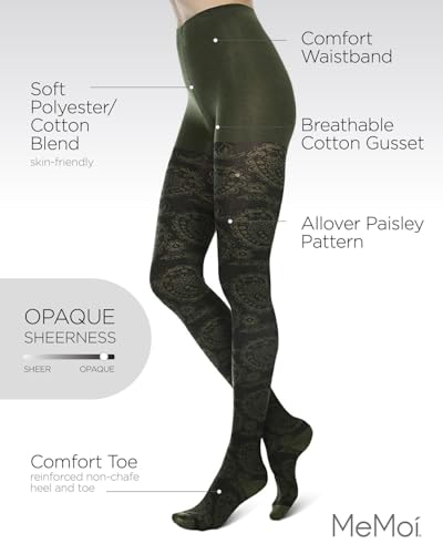Image of MeMoi Diamond Pattern Swirl Cotton Blend Women's Sweater Tights