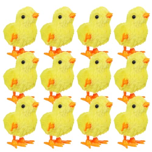 IMIKEYA 12PCS Wind Up Chicks Toys: Wind-Up Chicken Toy Plush Chic...