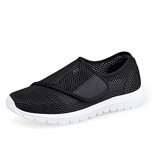 Image of LEADER SHOW Men's Casual Comfort Walking Shoes Ultralight Flats Non-Slip Hook & Loop Fashion Sneakers