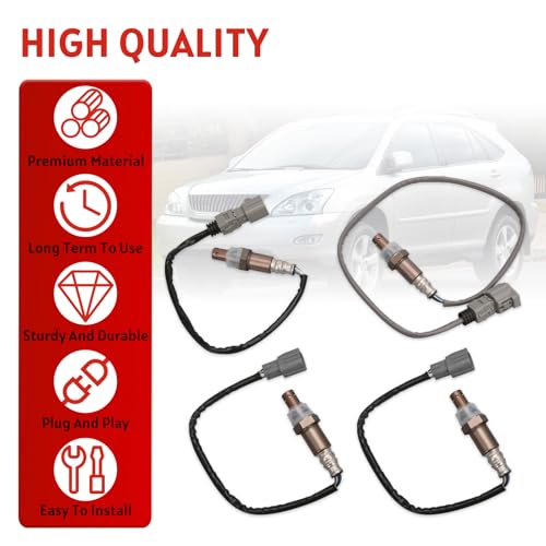 Sensor De Oxígeno 4 Pzas Compatible Toyota Highlander Lexus RX330 miniatura 7