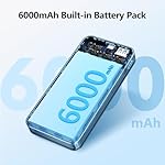 ANJANK Digital Travel Alarm Clock, Equipped with 6000mAh for MagSafe Battery Pack, Portable Magnetic Power Bank, Wireless Charger for iPhone 16/15/14, USB-C & USB-A Charging, Foldable Clock, Backlight - Image 4