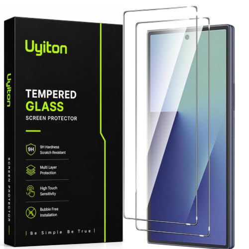 Image of Uyiton Tempered Glass Screen Protector Compatible with Samsung Galaxy Z Fold 7 (6.7 Inch) | 9H Hardness | Military-Grade Protection | Anti-Scratch | HD Clear | 100% Fingerprint Unlock Support | Easy Installation | Pack of 2