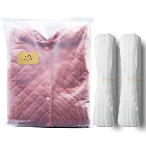 Okoss 50 bolsas de ropa grandes con cremallera, bolsas con cierre de cremallera, bolsa de viaje multifunción, 30 x 40 cm, bolsas de plástico plegables para ropa, zapatos, prendas y jerséis