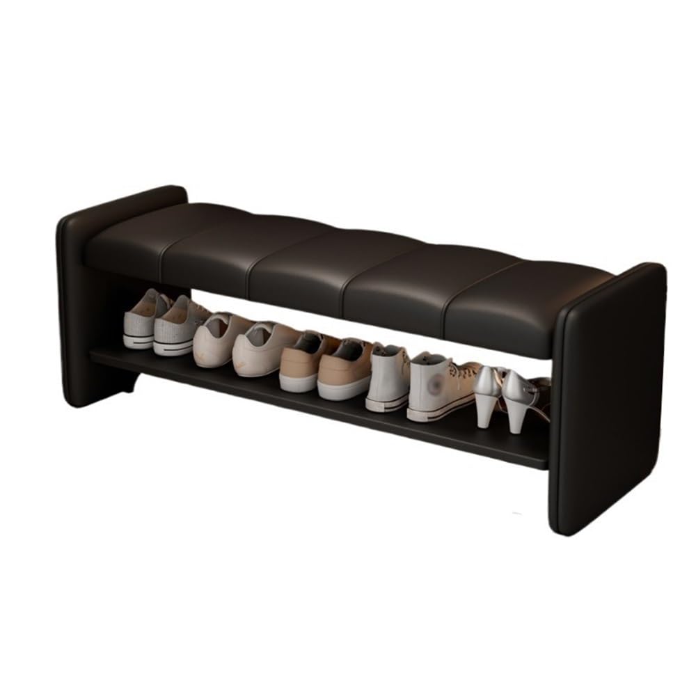 MYUYEE Shoe Bench Entryway- Entrance Door Shoe Bench Can Sit On The Shoe Cabinet Long Shoe Bench Solid Wood Shoe Rack Door Home(100Cm)