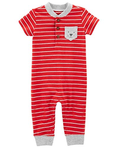 Jumpsuit Carter's pour bébé garçon rouge à rayures avec motif chien taille nouveau-né