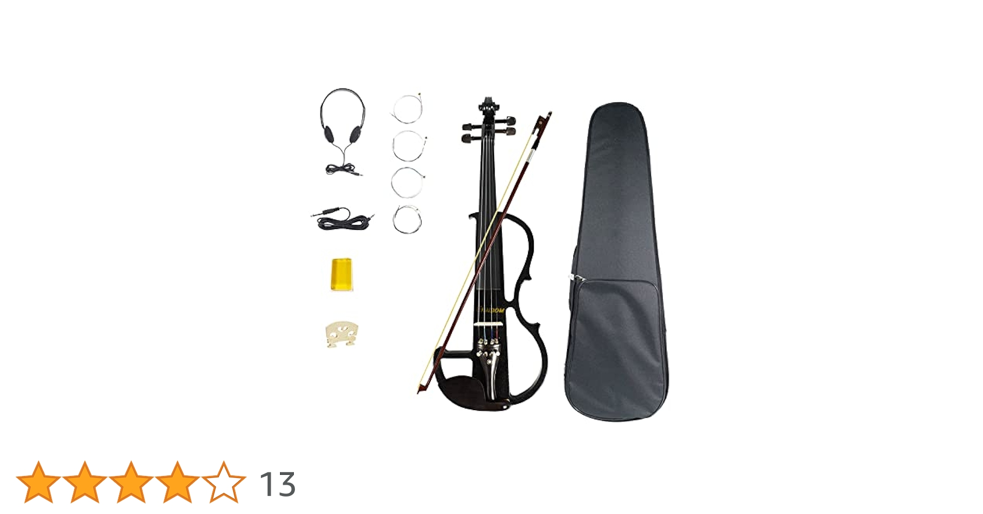 ENNBOM Beginner 4/4 Electric Violin Ebony Silent Violin