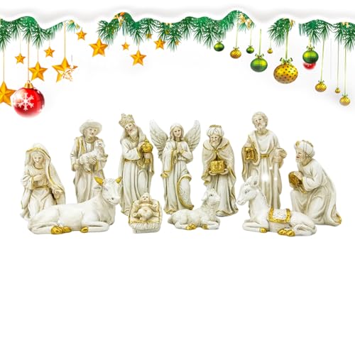 Crèche de Noël 11 pièces, un cadeau traditionnel pour les fêtes