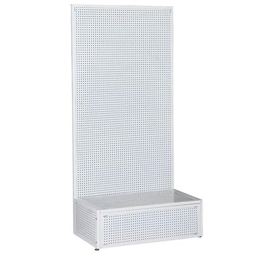 Paneles perforados de metal versátiles con ganchos para oficina en casa, taller y tienda. Solución ideal para organizar y exhibir sistemas de almacenamiento eficientes