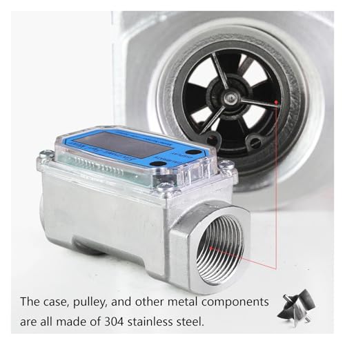 Débitmètre de carburant numérique G2 pouces compteur eau aluminium LCD - 5