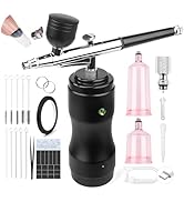 SAVILAND Black 36PSI Nagel Airbrush Set – Ultrafeinem Nebel Tragbare Hand Airbrushpistole,2 Steue...