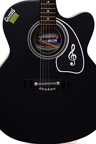 Image of KETOSTICS Givson Venus Rosewood Special Guitar Combo (BLACK) Acoustic Guitar With Cover /Bag, Rhythm String Set, Strap and 5 Plectrums