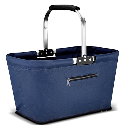 Yeabett 22L Cesto per la Spesa Pieghevole, Portatile da Picnic e Trasporto Grande per Famiglie Borsa...