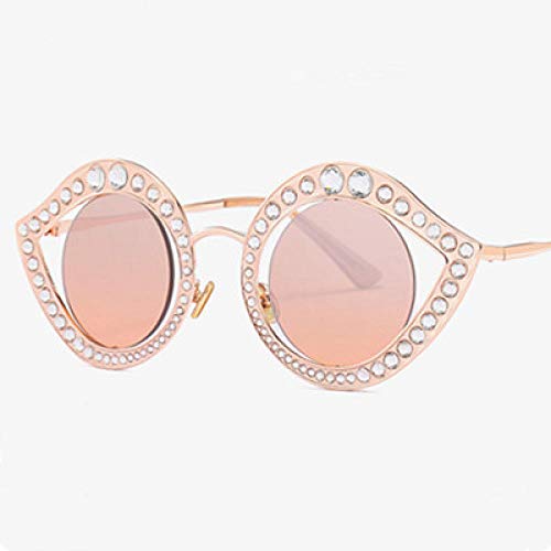 ZYIZEE Óculos de sol óculos de sol olho de gato óculos de sol feminino redondo Lip Shades Women Sun Glasses-D