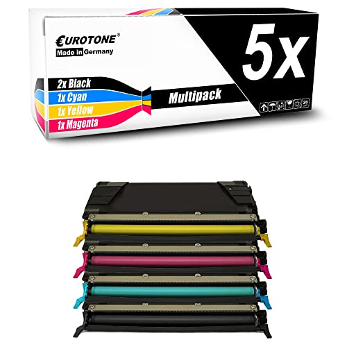 Cartouches de toner Lexmark CS736dn Eurotone 0C736H1 pack de 5