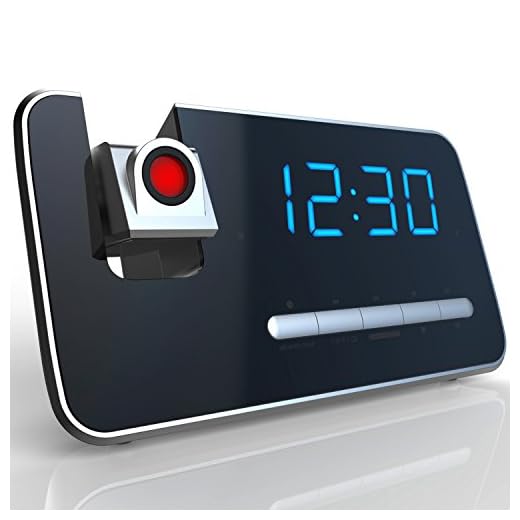 SUPERIOR ESSENTIALS Projection Alarm Clock with AM/FM Radio